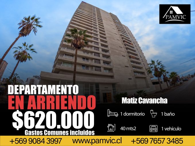Departamento Amoblado en Arriendo en Edificio Matiz Cavancha